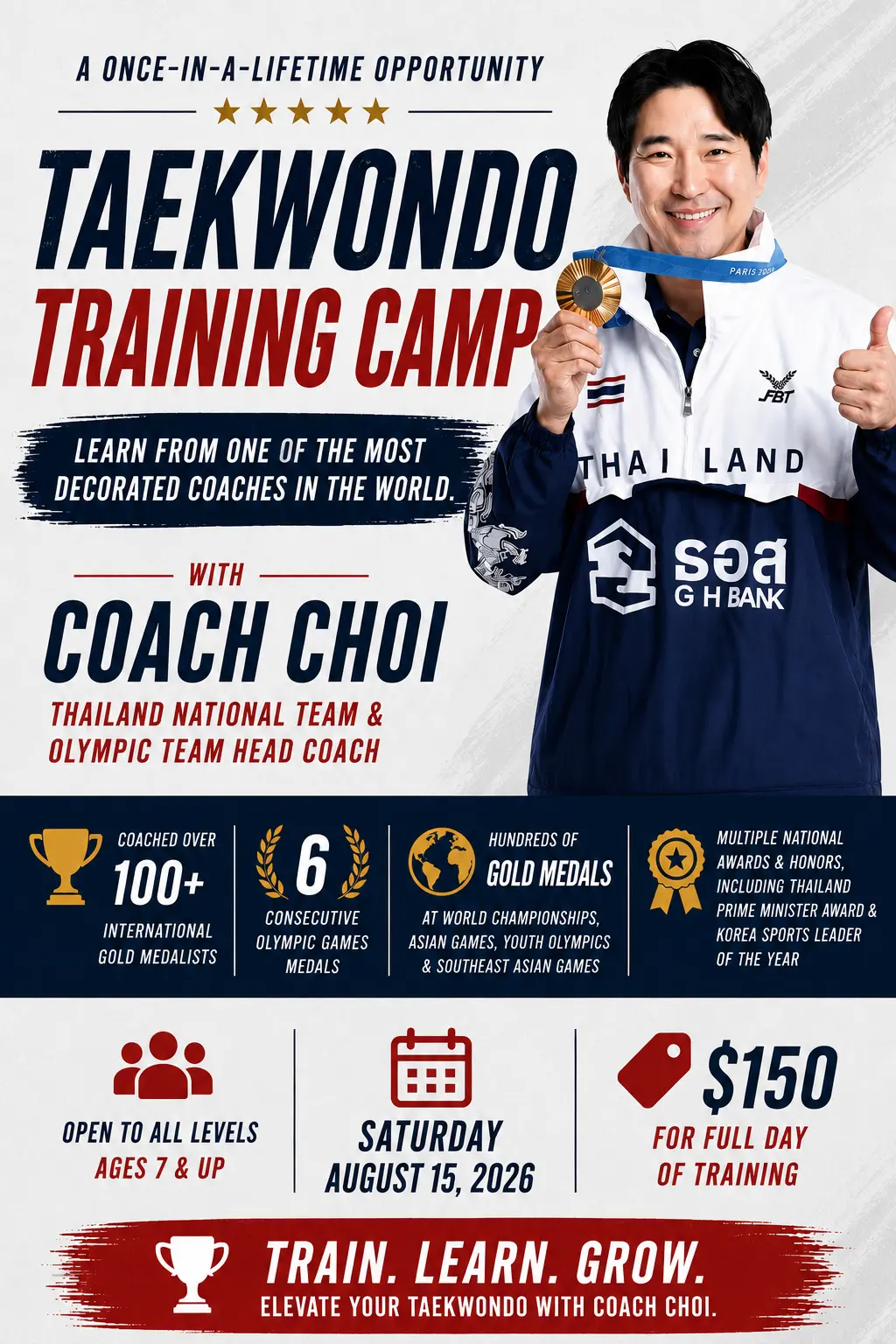 Sparring Training Camp with Coach Choi — Saturday August 15 2026